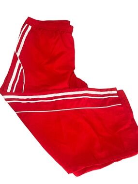 NWT No Boundaries Red Track Pants | White Triple Stripe | XL (16-18) Y2K Sporty